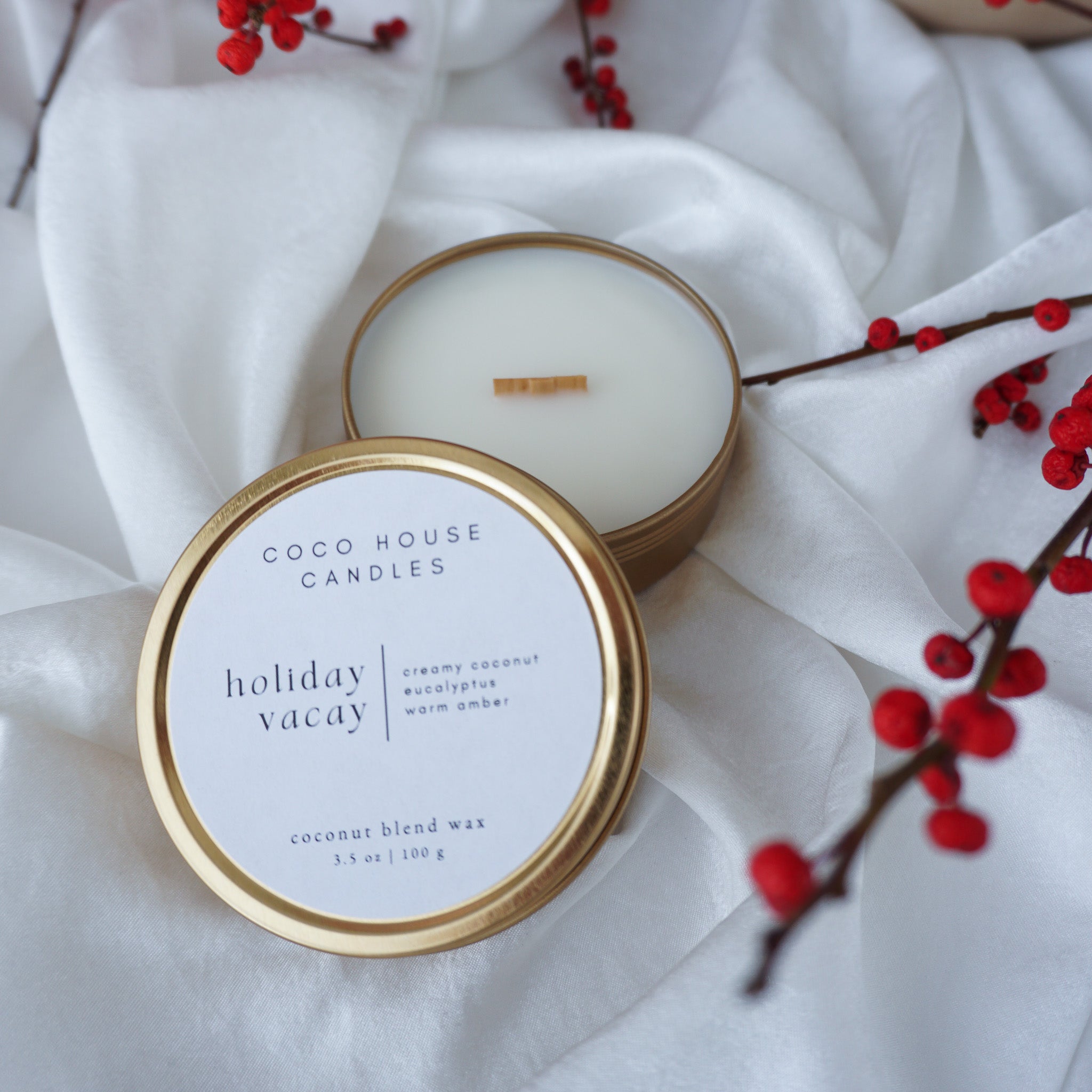 Holiday Travel Candle - Coco House Candles - Travel Candle