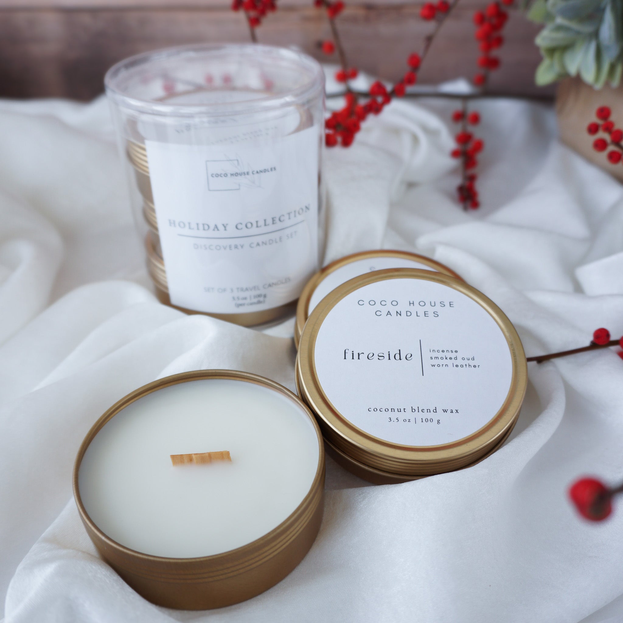 Holiday Travel Candle - Coco House Candles - Travel Candle
